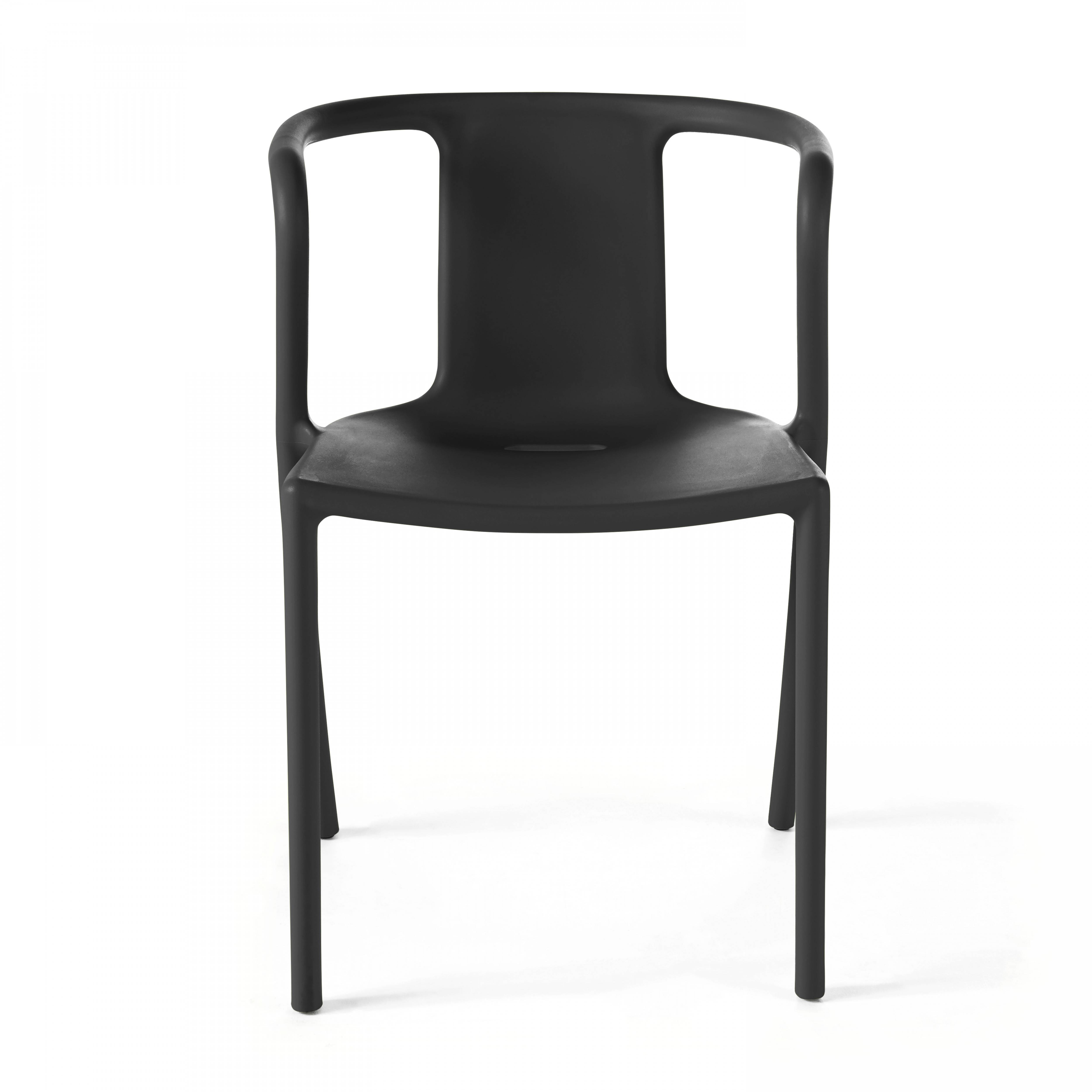 Oviala - Fauteuil de jardin design en plastique noir - Oviala - Imagen 3