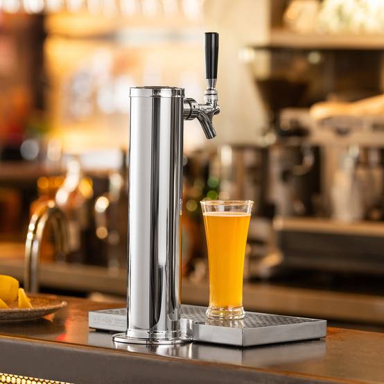 VEVOR Kit colonne bière 1 robinet, inox, régulateur double jauge W21,8. Coupleur système S, bar. - Image 8