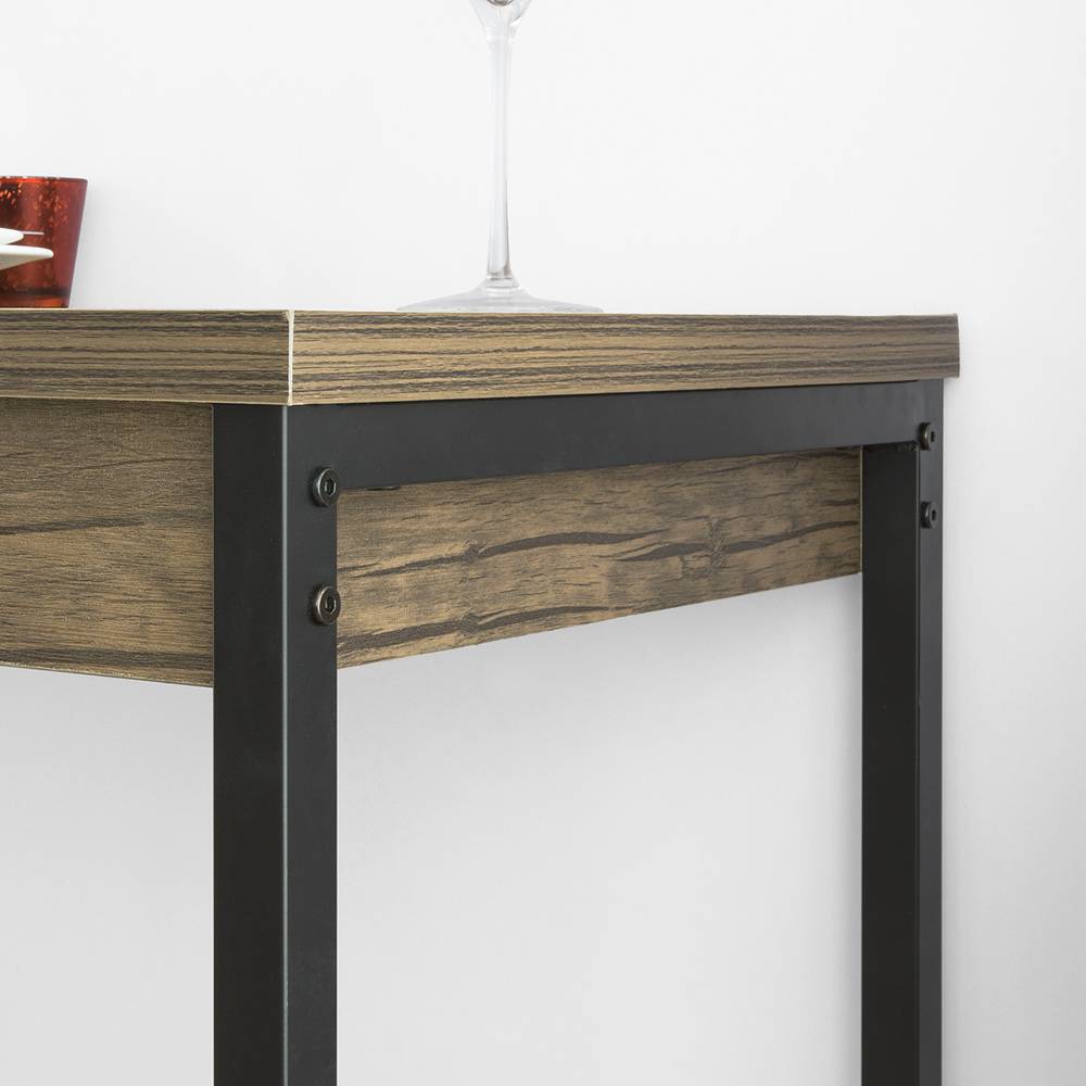 Sobuy - Lot Table et Tabourets de Bar de Style Industriel, Ensemble Table de Bar avec 2 Tabourets, Table de Cuisine, Table à Manger, Tabouret Haute SoBuy - Imagen 5