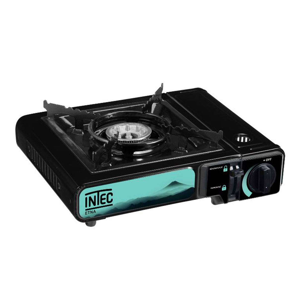 Réchaud à gaz portable 2200W Etna Camping Randonnée Chantier Cartouche gaz Camping Allumage Piezo Mallette INTEC - Imagen 7
