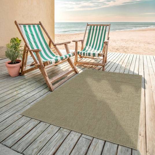 Decoweb - Tapis d'extérieur ou d'intérieur aspect sisal - Cajun - Beige - 120 x 170 cm - Decoweb - Imagen 2