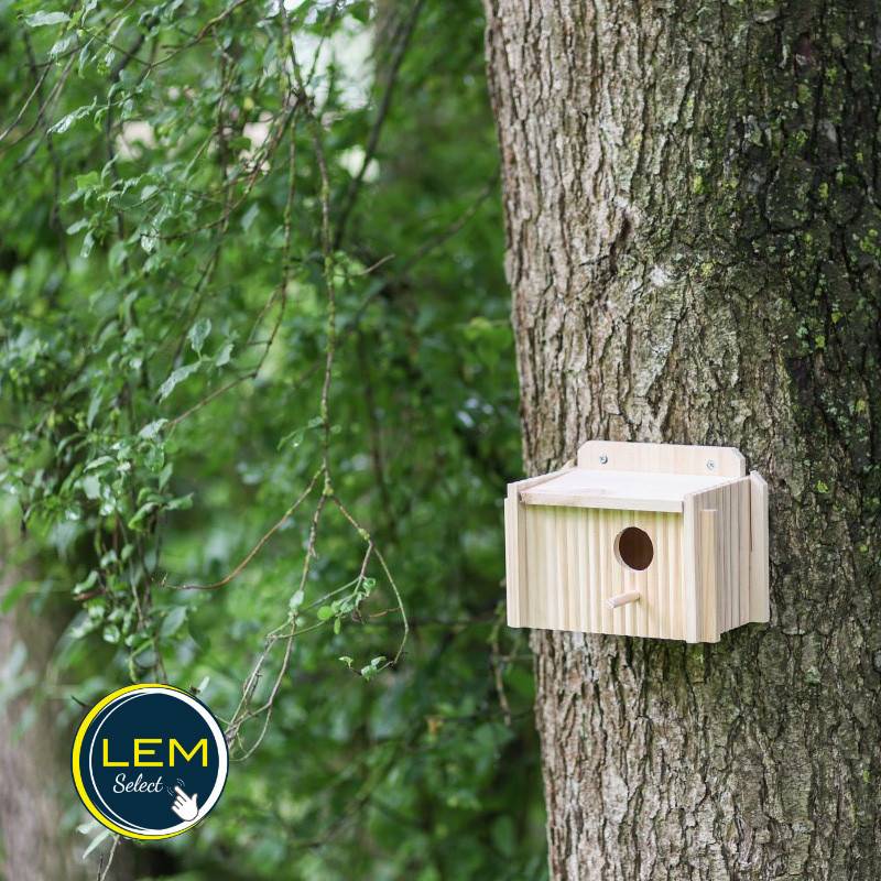 Nichoir pour oiseaux avec nid et perchoir intégré - Image 2