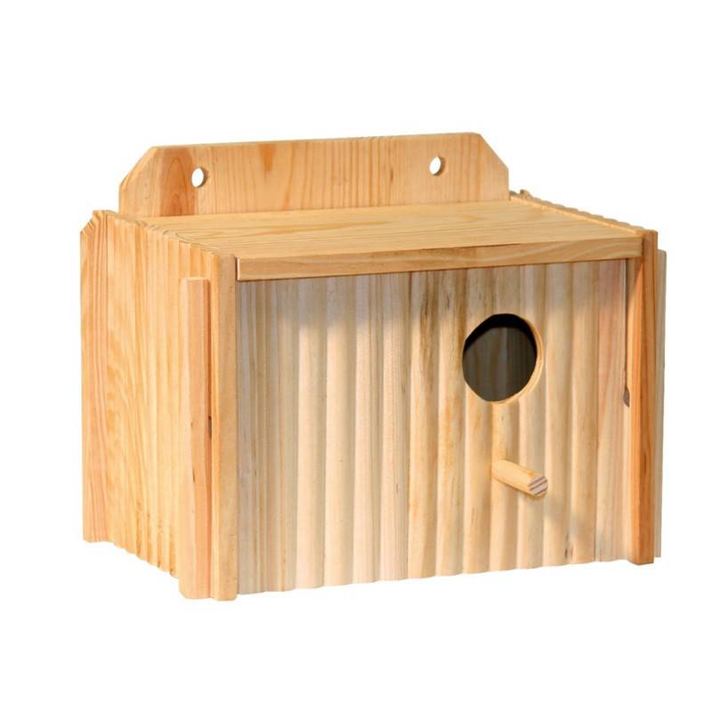 Nichoir pour oiseaux avec nid et perchoir intégré - Image 1