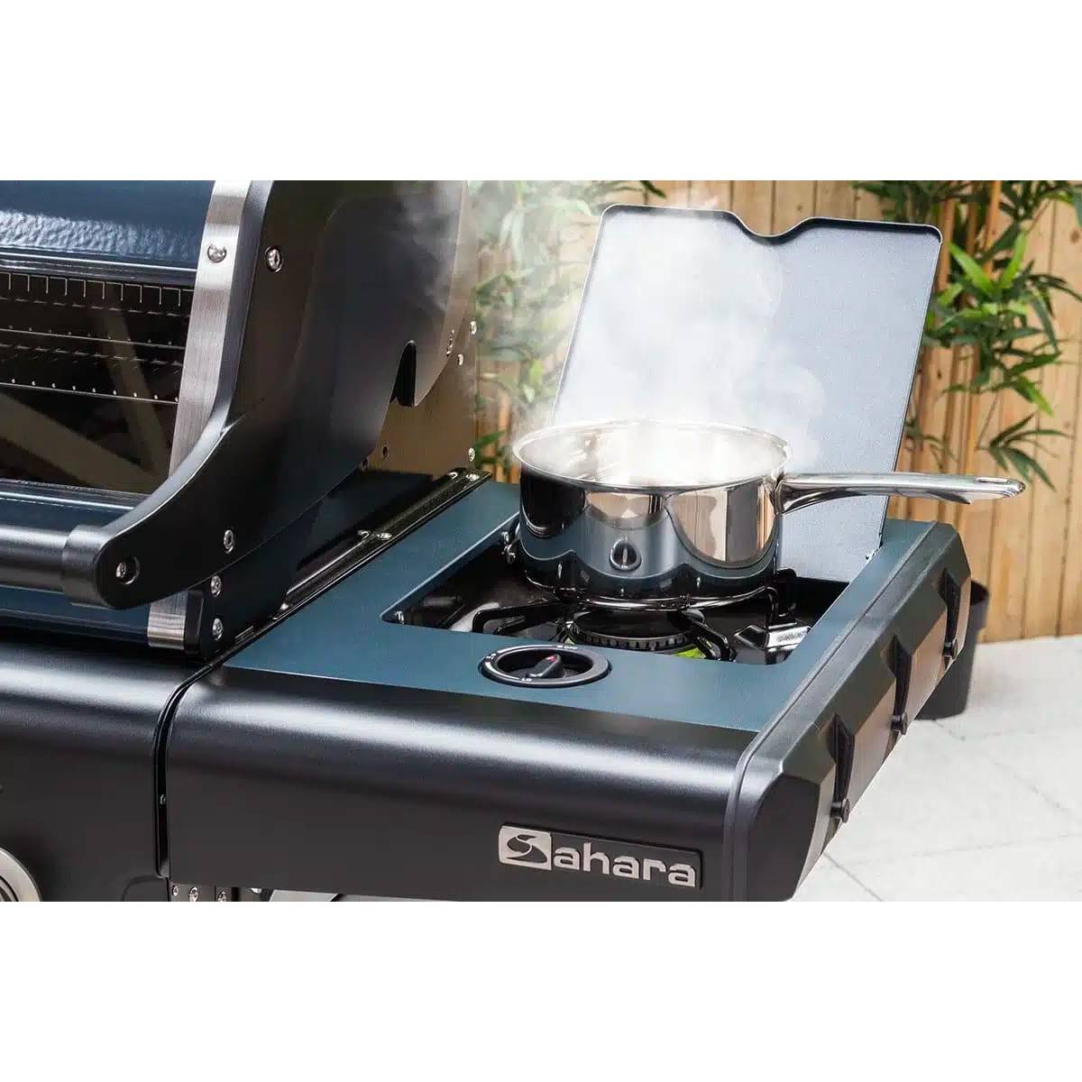 Barbecue à gaz mobile Sahara 18,7 kW, Cuisson polyvalente 4 brûleurs + 1 bruleur latéral - BBQ Idéal pour 8 à 10 convives - Imagen 2