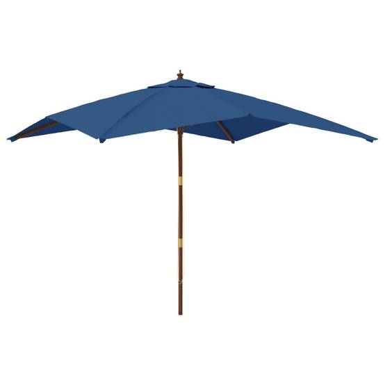 PANGIVO - Parasol de jardin bois dur bleu azuré 300 x 300 x 273 cm - PANGIVO - Image 2