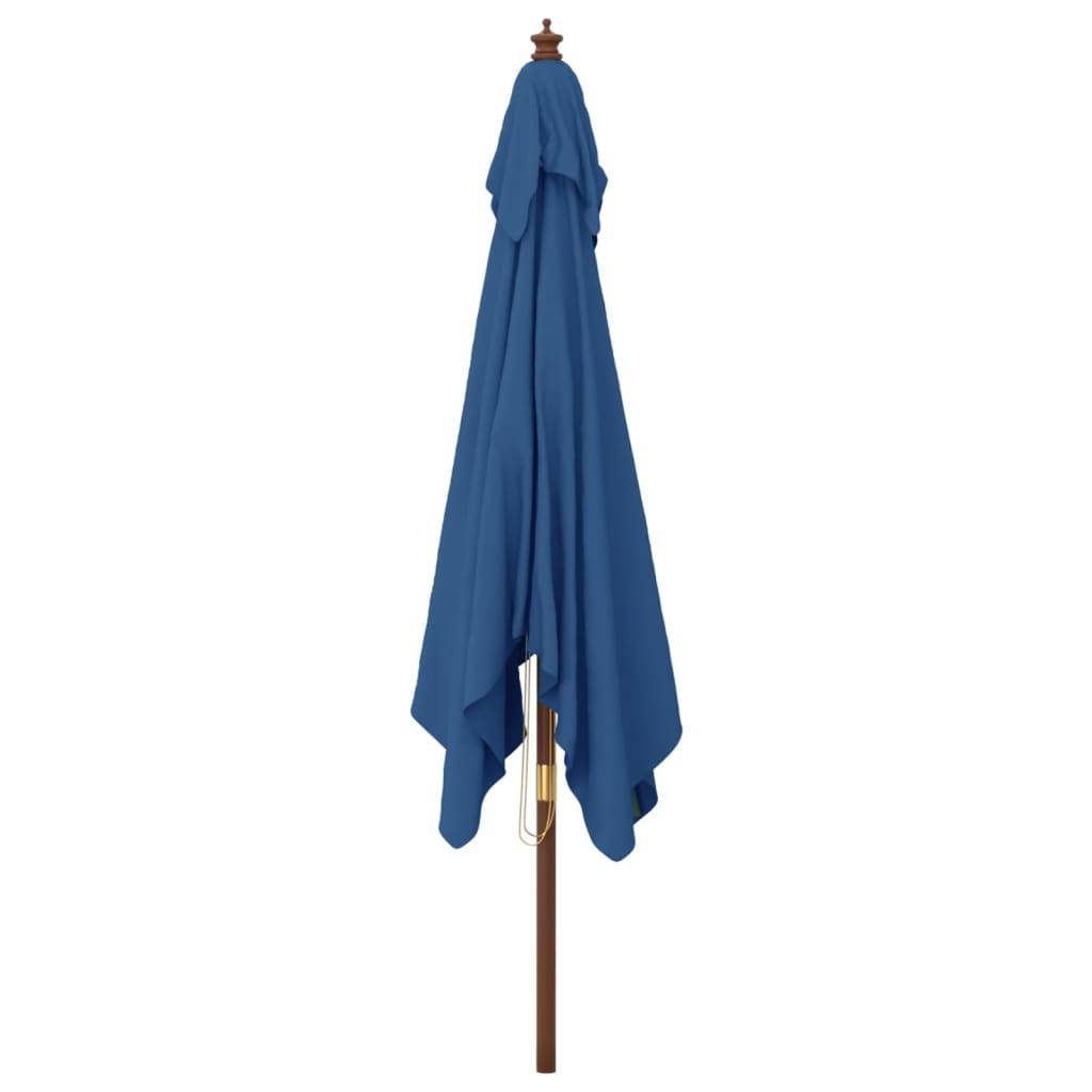 PANGIVO - Parasol de jardin bois dur bleu azuré 300 x 300 x 273 cm - PANGIVO - Image 4