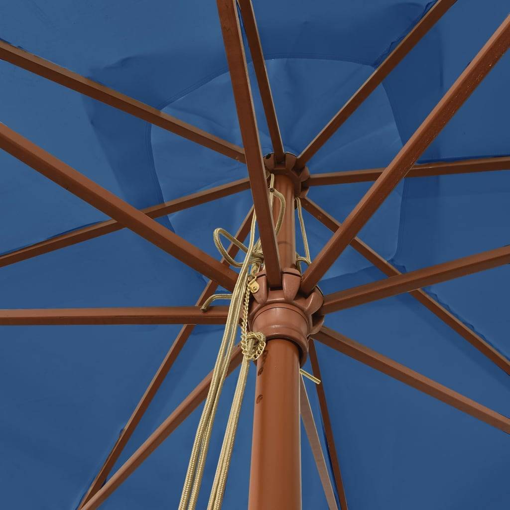 PANGIVO - Parasol de jardin bois dur bleu azuré 300 x 300 x 273 cm - PANGIVO - Image 5