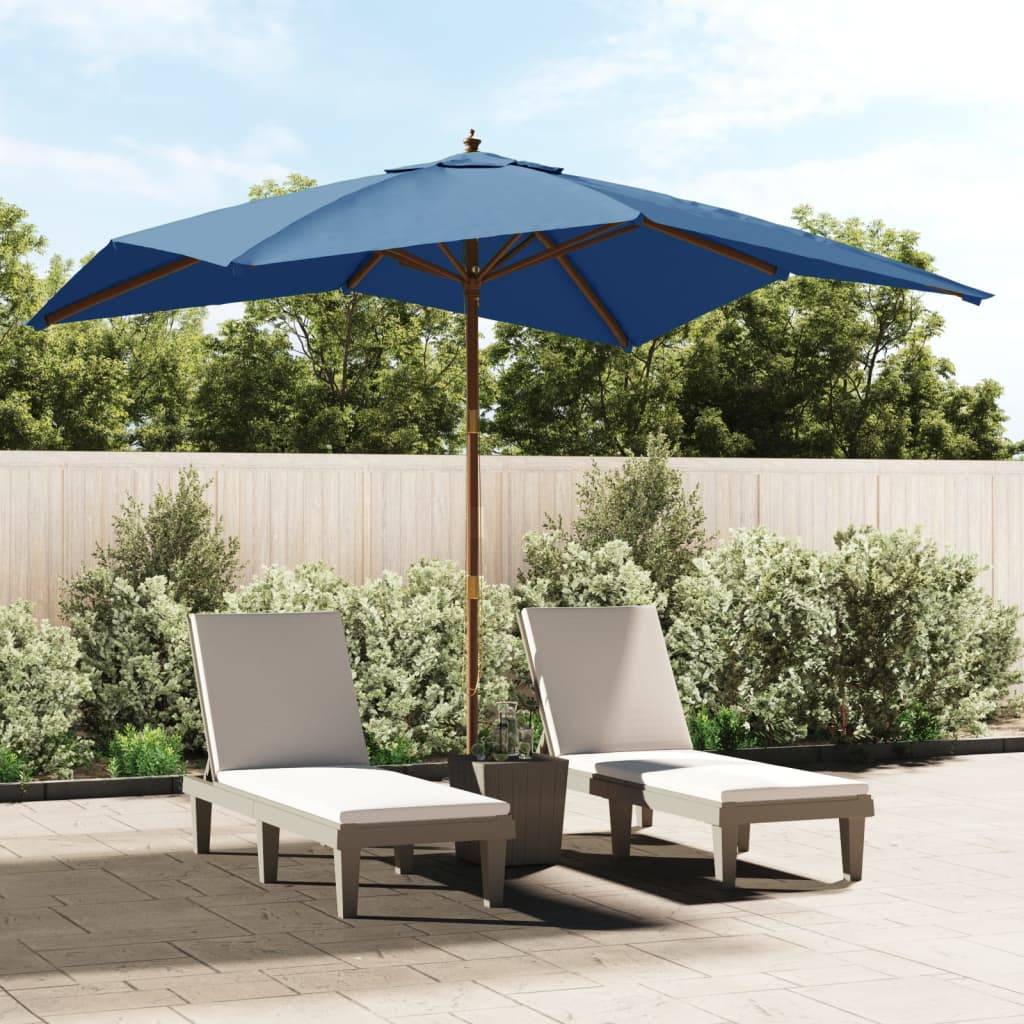 PANGIVO - Parasol de jardin bois dur bleu azuré 300 x 300 x 273 cm - PANGIVO - Image 1
