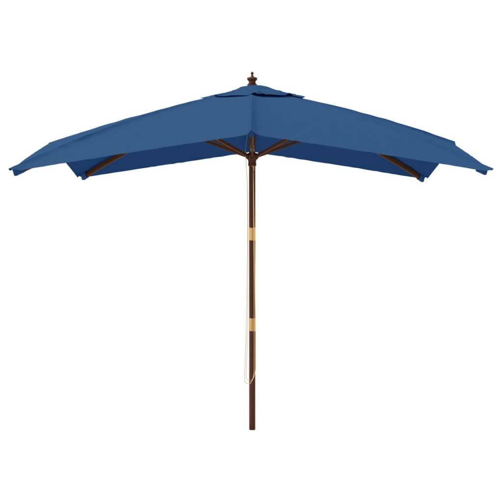PANGIVO - Parasol de jardin bois dur bleu azuré 300 x 300 x 273 cm - PANGIVO - Image 3