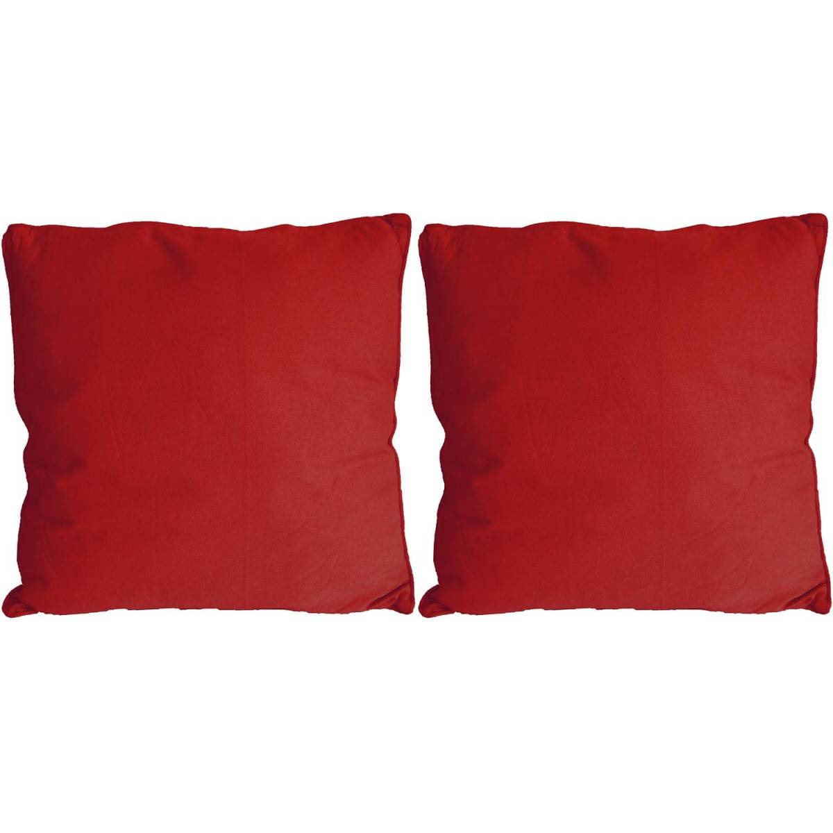 Jardindeco - Coussin en coton coloré Salsa 45 cm (Lot de 2) Rouge - Imagen 1
