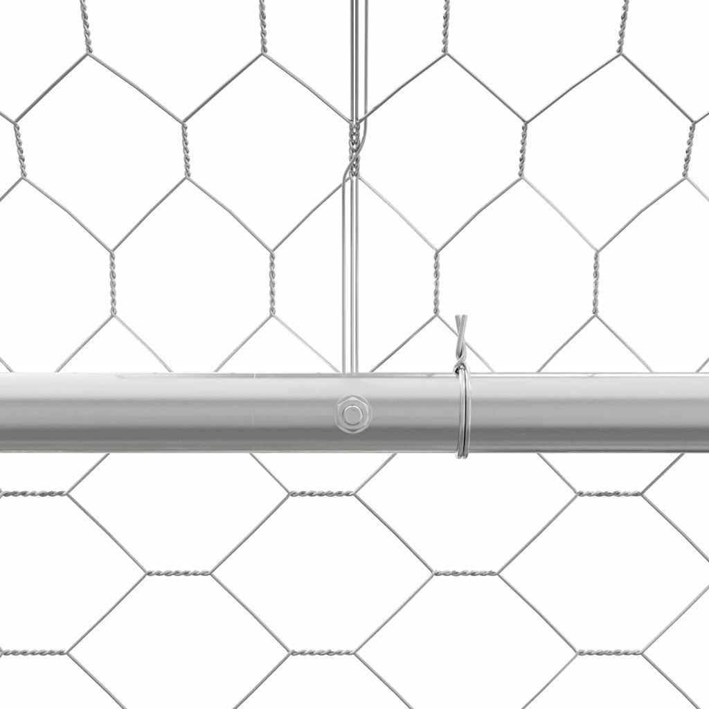 Chenil pour chiens acier galvanisé argenté 600 x 200 x 200 cm, Poids:65.65kg - PANGIVO - Image 8