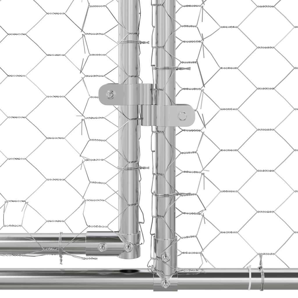 Chenil pour chiens acier galvanisé argenté 600 x 200 x 200 cm, Poids:65.65kg - PANGIVO - Image 7