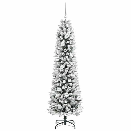 ComfortXL - Sapin Lumineux Design 180 cm, Artificiel Vert et Blanc, Pack Tout-en-Un avec 300 LED et Boules – ComfortXL Outdoor Living - Image 4