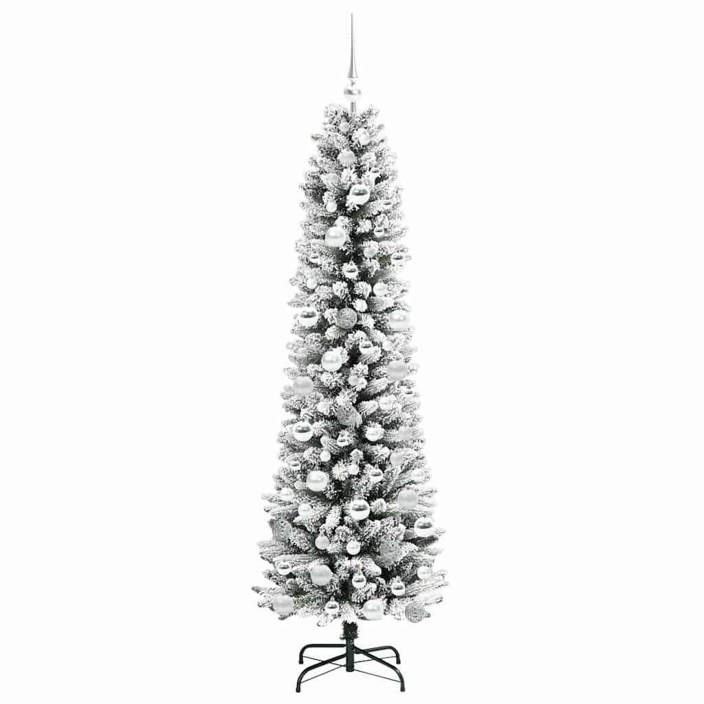ComfortXL - Sapin Lumineux Design 180 cm, Artificiel Vert et Blanc, Pack Tout-en-Un avec 300 LED et Boules – ComfortXL Outdoor Living - Image 4