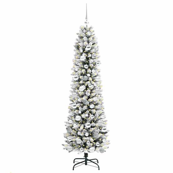 ComfortXL - Sapin Lumineux Design 180 cm, Artificiel Vert et Blanc, Pack Tout-en-Un avec 300 LED et Boules – ComfortXL Outdoor Living - Image 3