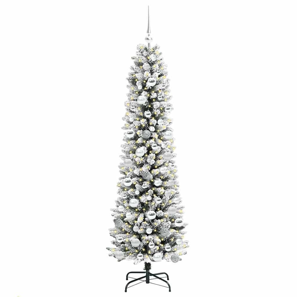 ComfortXL - Sapin Lumineux Design 180 cm, Artificiel Vert et Blanc, Pack Tout-en-Un avec 300 LED et Boules – ComfortXL Outdoor Living - Image 3