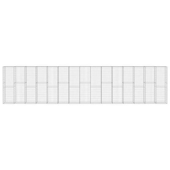 Cage Gabion Acier Galvanisé Séparation Extérieure Grande Capacité 900x50x200cm - ComfortXL Outdoor Living - Image 3