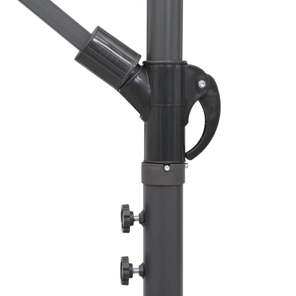 Helloshop26 - Parasol d'extérieur suspendu 3 m mât en aluminium noir - Imagen 6