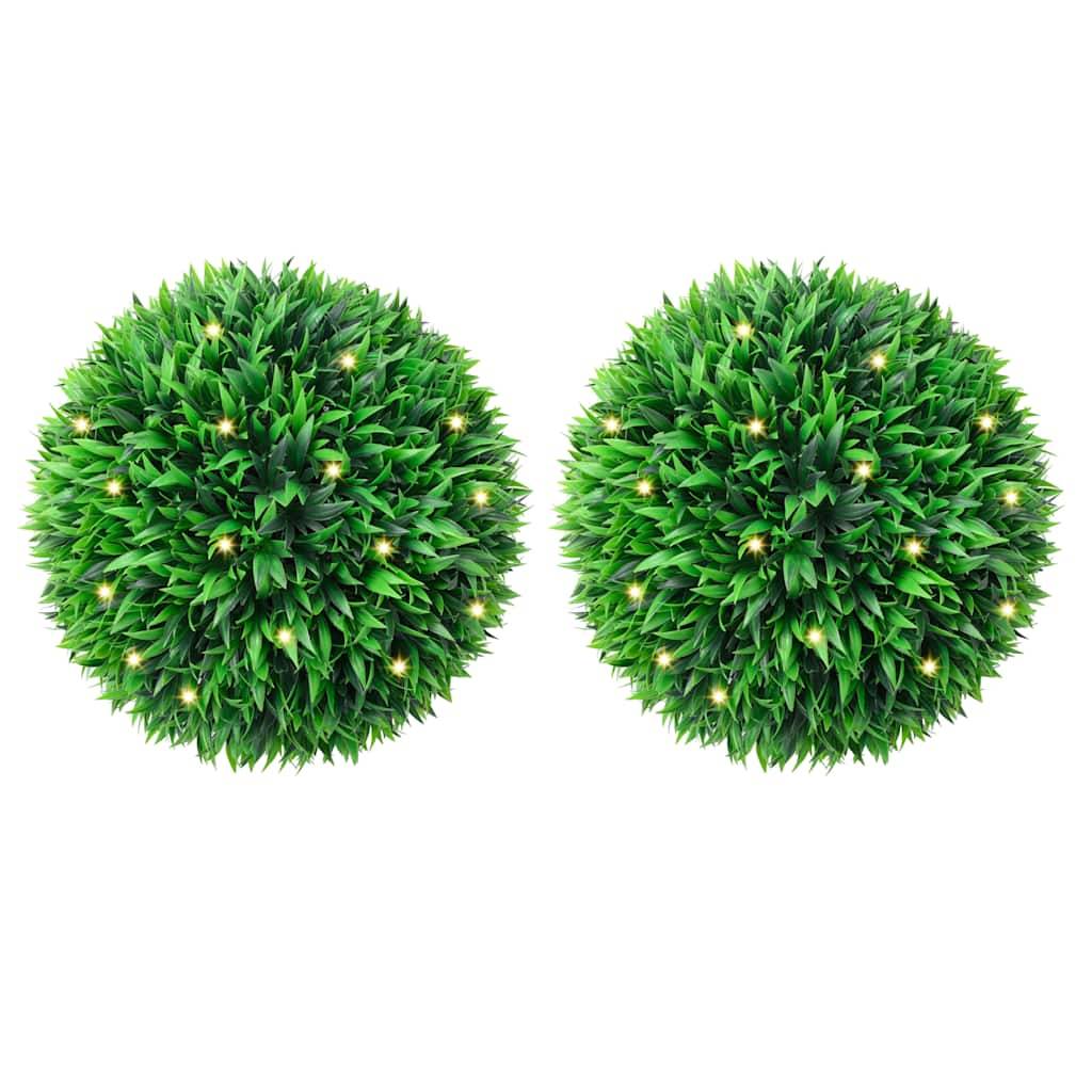 PANGIVO - Boules de buis artificielles polyéthylène vert 38 x 38 x 38 cm, poids:2.3kg - PANGIVO