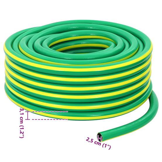 Vidaxl - Tuyau de jardin 5 couches Vert et jaune 1" 30 m PVC vidaXL 42035833 - Image 3