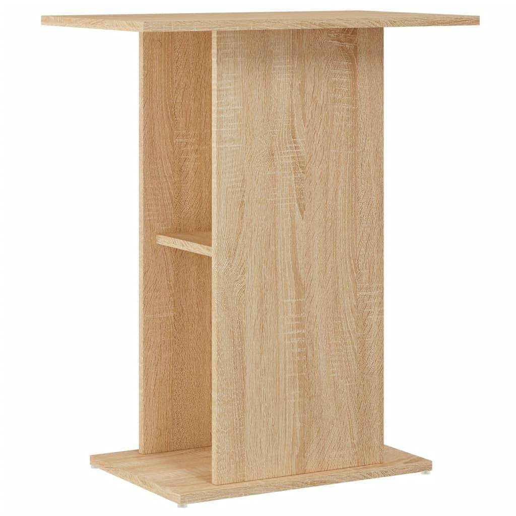 Meuble Aquarium Compact Bois avec Étagère Ouverte pour Bureau Chêne Sonoma - ComfortXL Outdoor Living - Image 2