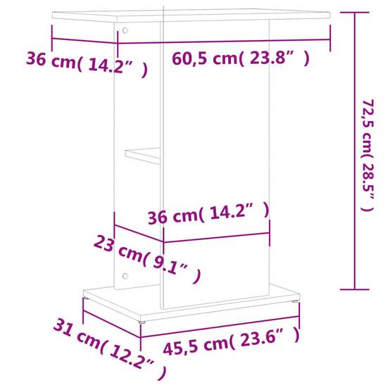 Meuble Aquarium Compact Bois avec Étagère Ouverte pour Bureau Chêne Sonoma - ComfortXL Outdoor Living - Image 8
