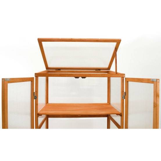 Serre en bois jardin châssis 3 étagères modèle : Printemps 76x47x110,5cm - Image 4