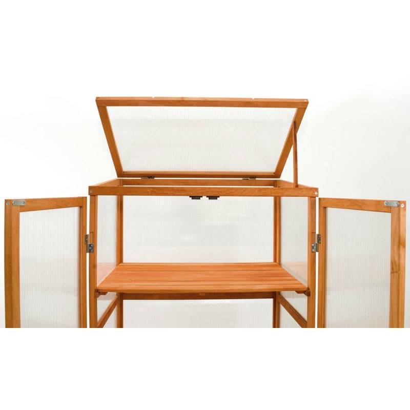 Serre en bois jardin châssis 3 étagères modèle : Printemps 76x47x110,5cm - Image 4