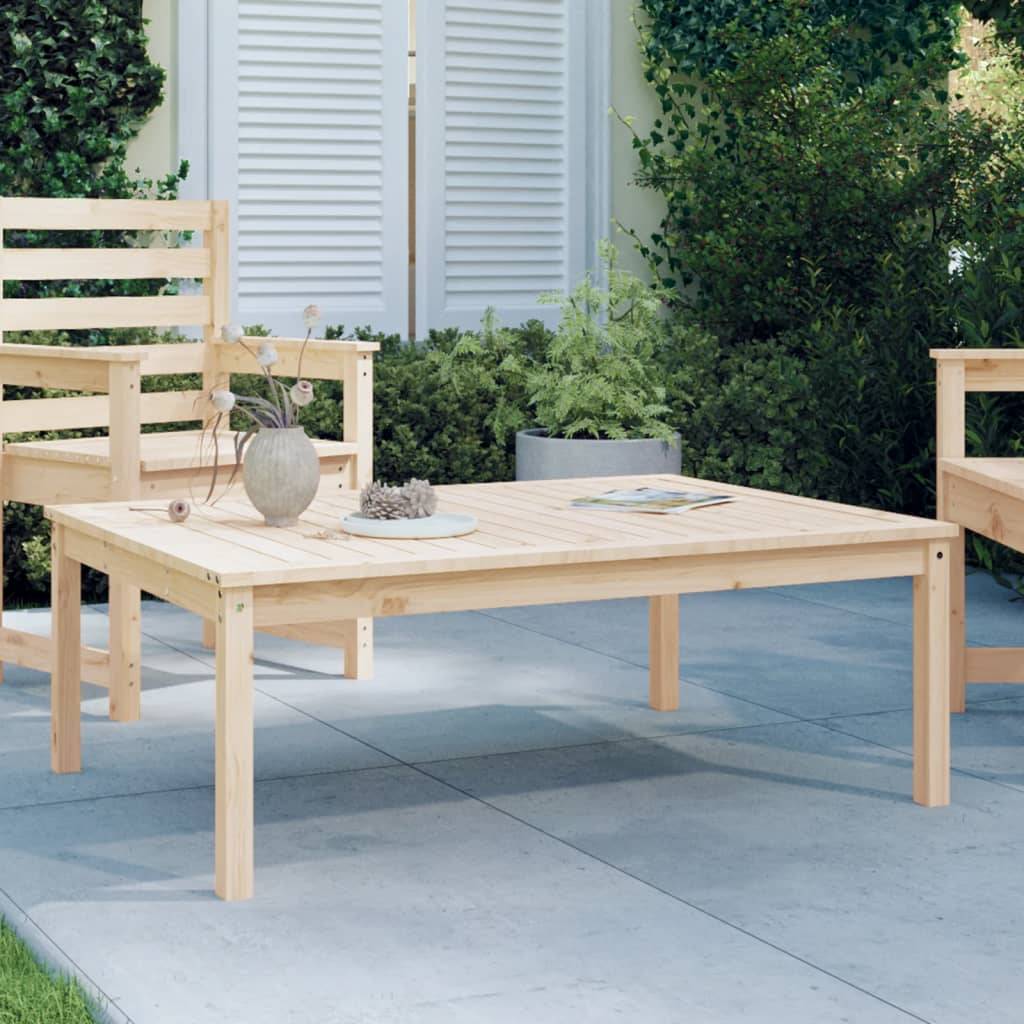 Table de jardin bois massif pin 121 x 82,5 x 45 cm - PANGIVO - Image 1