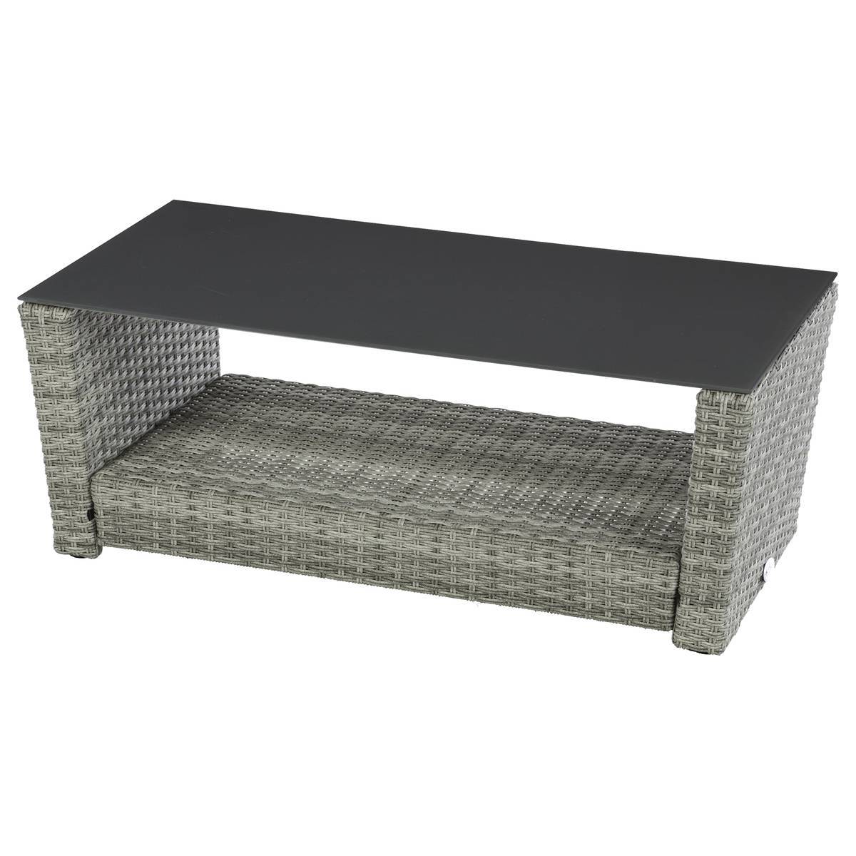 Hesperide - Table basse de jardin "Polynésia" havane 100x54x38cm en aluminium traité époxy Hespéride - Imagen 1