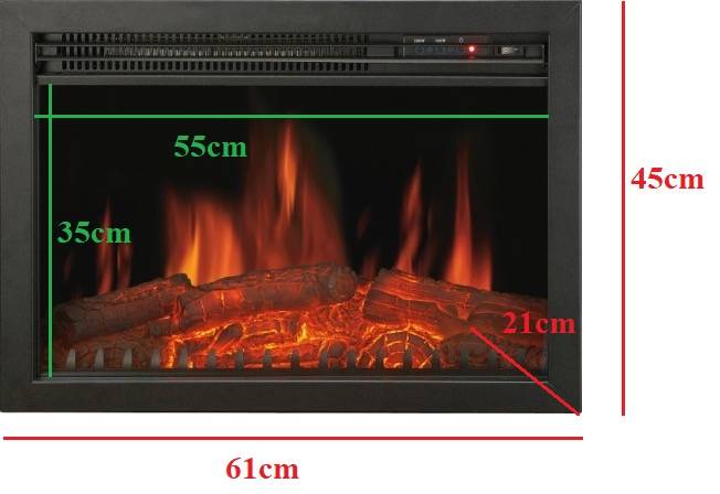 Cheminée électrique Encastrable Insert Oxford 60 cm Effet Flammes LED Chemin'Arte - Imagen 5
