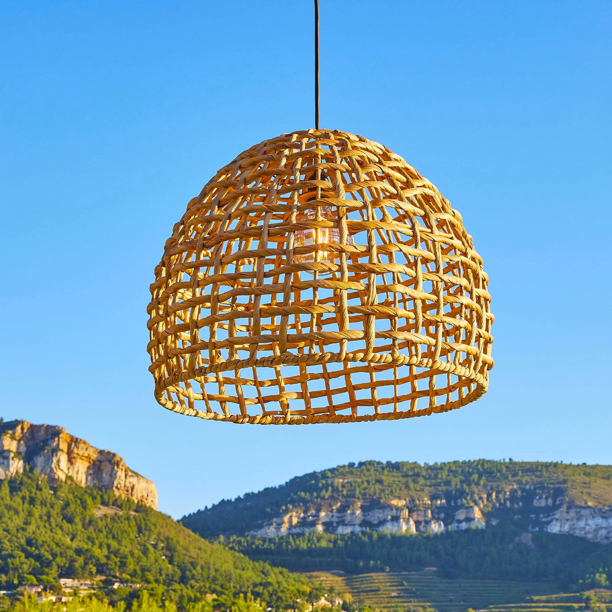 Lumisky - Suspension Extérieure Jacinthe d'Eau Beige D50cm Câble 5m - Imagen 2
