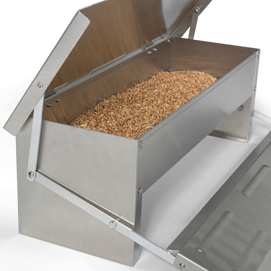 Mangeoire XL pour poules distributeur automatique à pédale en acier 5 KG - Image 4
