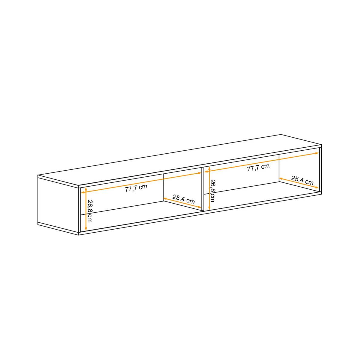 Bloc Mural Design LED "Fly J2" 160cm Blanc - Image 4