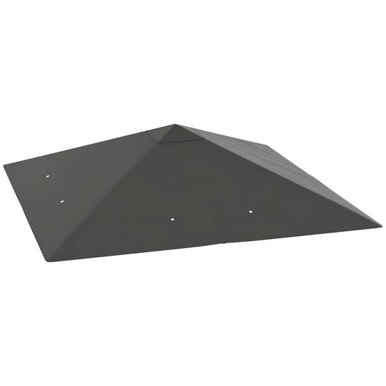Toit de rechange pour tonnelle polyester gris 298 x 298 x 1 cm - PANGIVO - Image 1