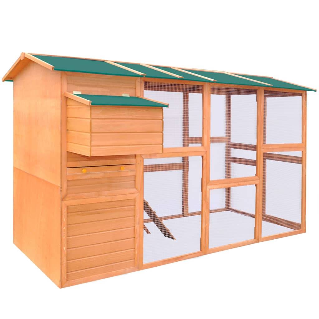 Helloshop26 - Poulailler 295 x 163 x 170 cm bois marron - Imagen 1