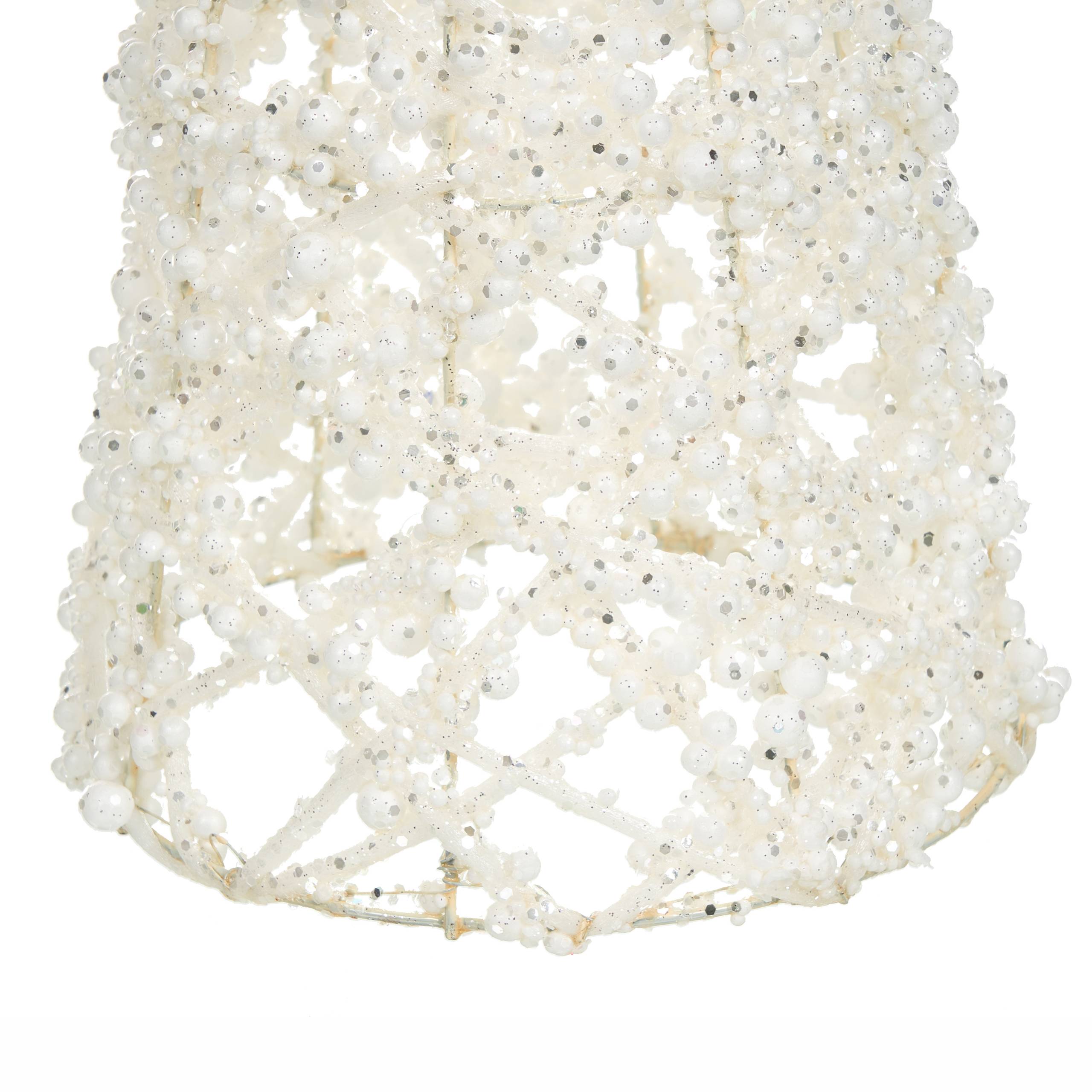 Beliani - Accessoire Décoratif Métal Blanc ROSAN - 20x20x60- Beliani - Image 6