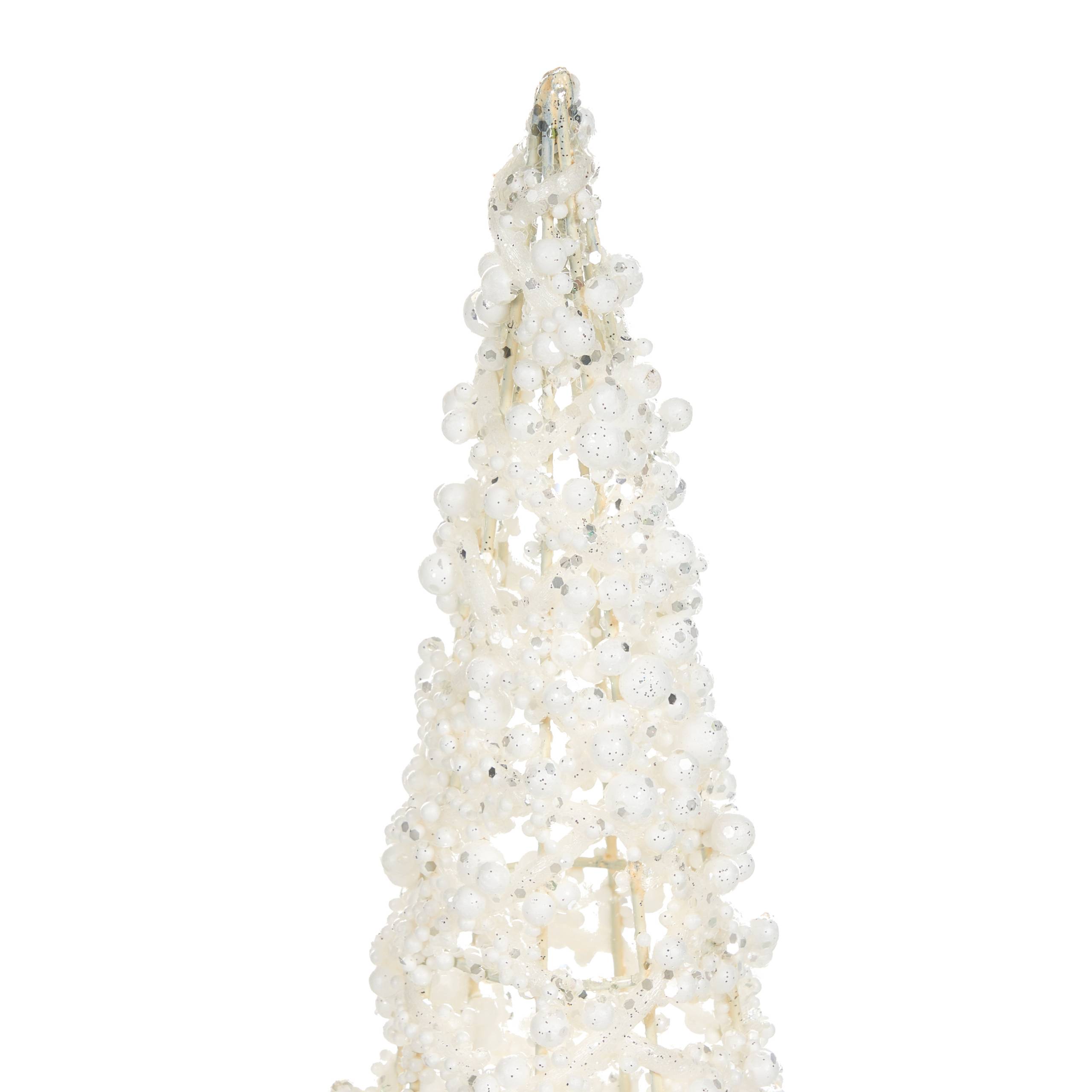 Beliani - Accessoire Décoratif Métal Blanc ROSAN - 20x20x60- Beliani - Image 5