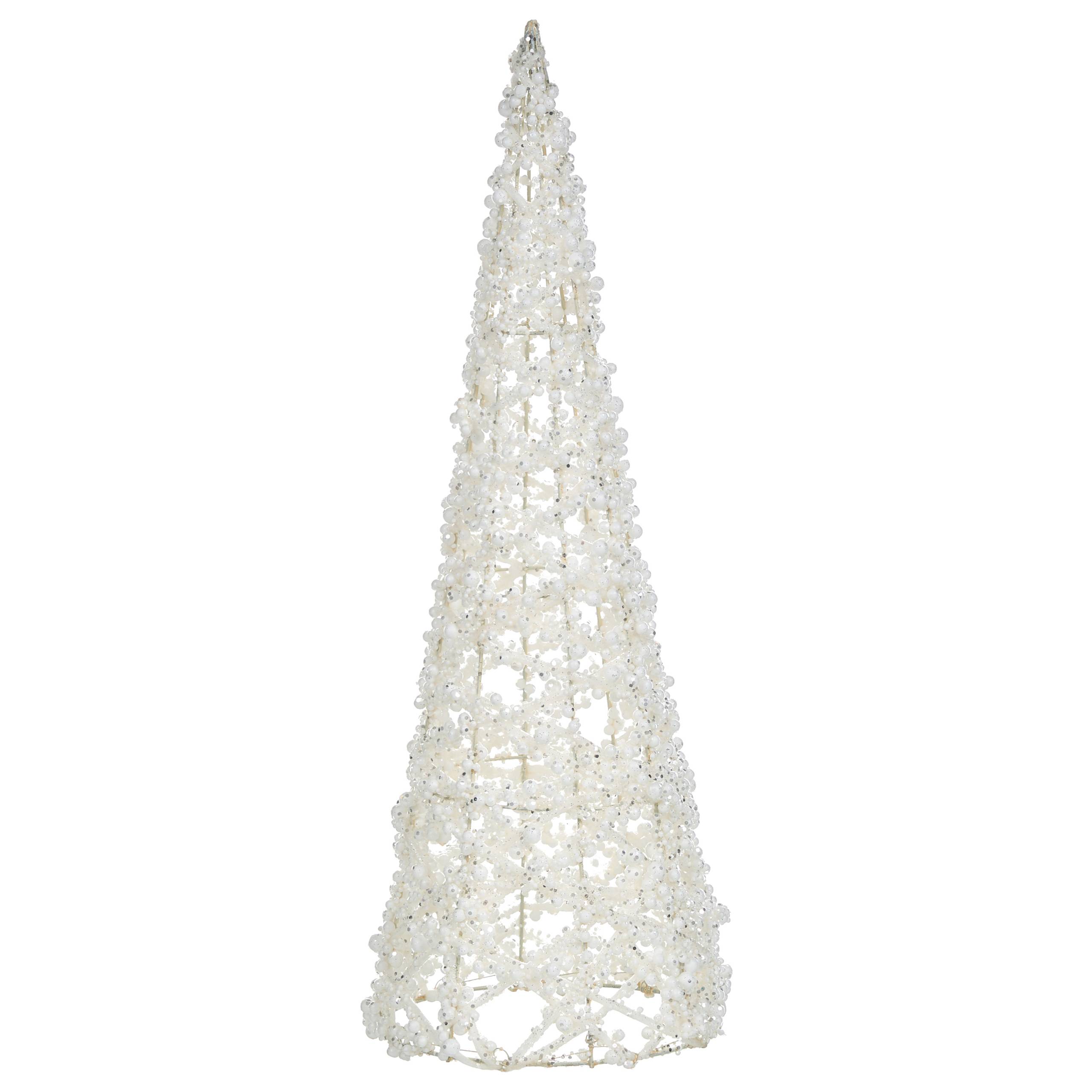 Beliani - Accessoire Décoratif Métal Blanc ROSAN - 20x20x60- Beliani - Image 4