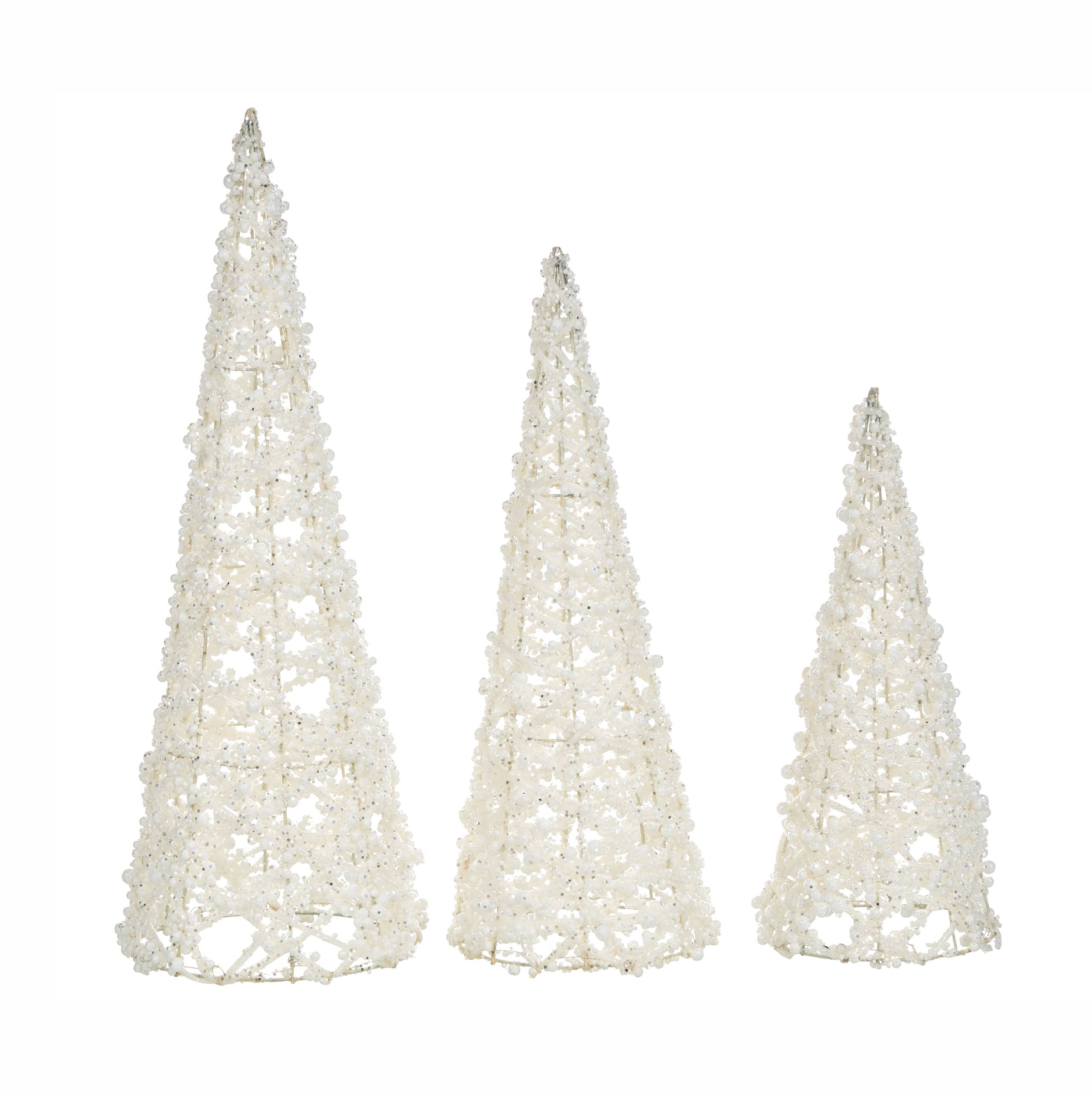 Beliani - Accessoire Décoratif Métal Blanc ROSAN - 20x20x60- Beliani - Image 2