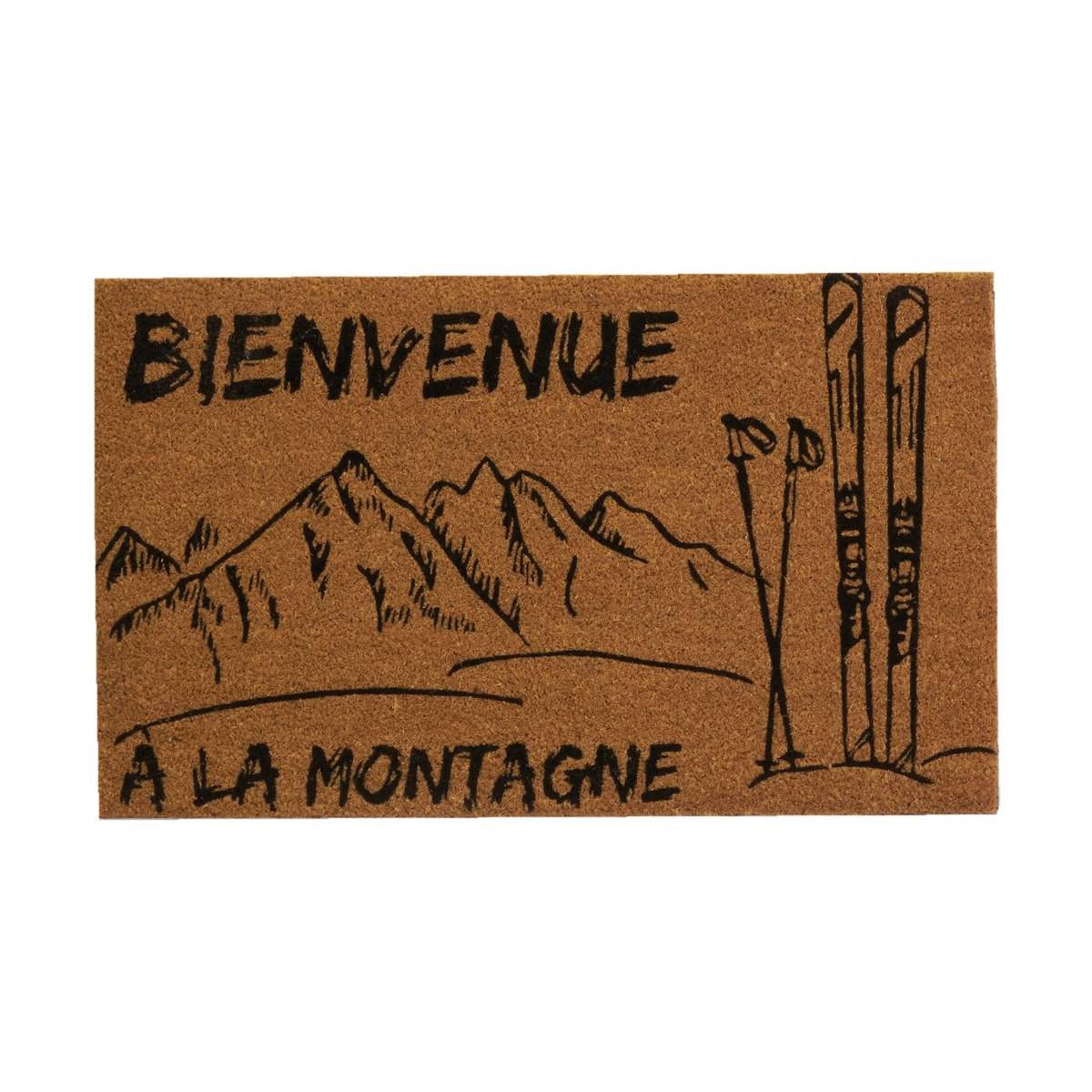 Aubry Gaspard - Paillasson coco intérieur extérieur 75 x 45 cm Bienvenue à la montagne - Imagen 1