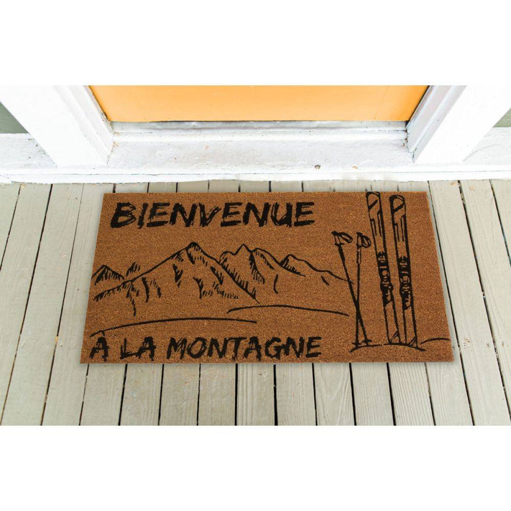 Aubry Gaspard - Paillasson coco intérieur extérieur 75 x 45 cm Bienvenue à la montagne - Imagen 2