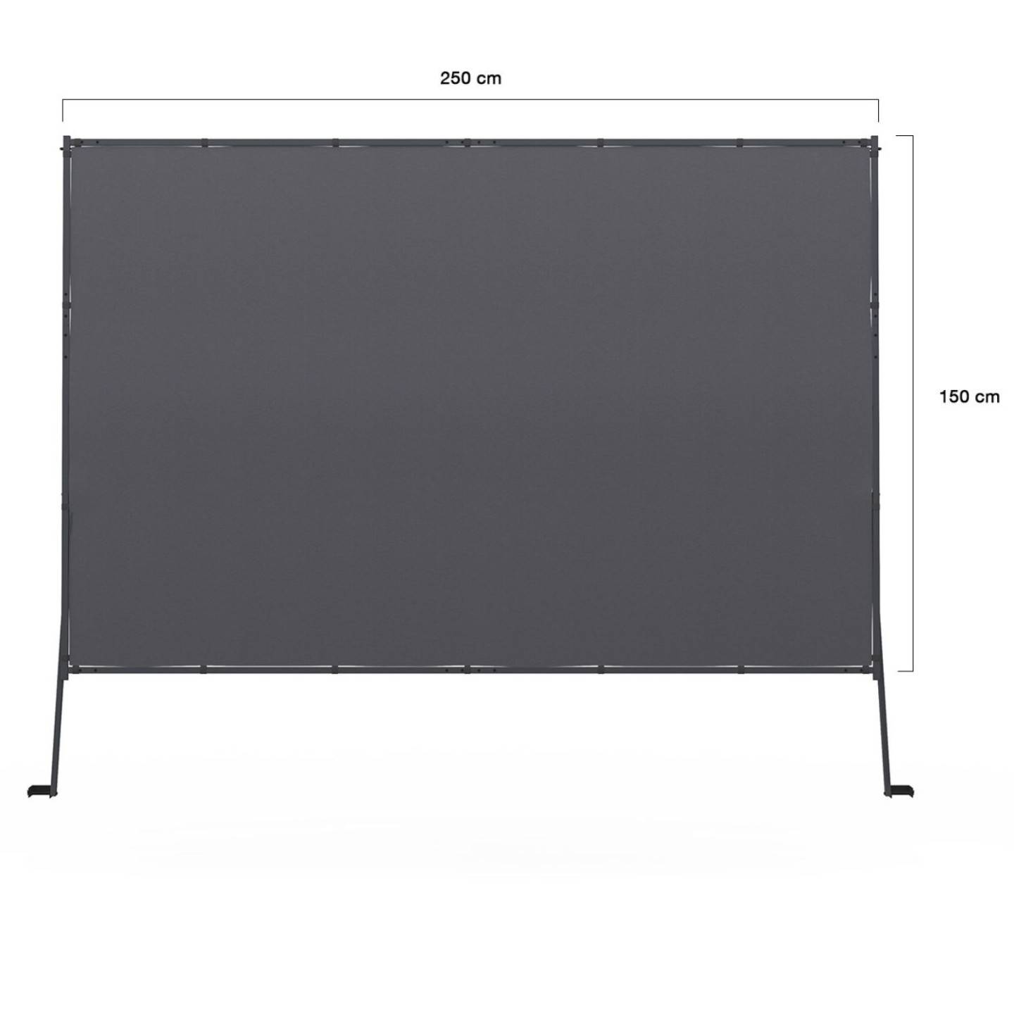 Auvent inclinable et réglable 250 x 150 cm pour pergola toit rétractable gris anthracite - Image 5