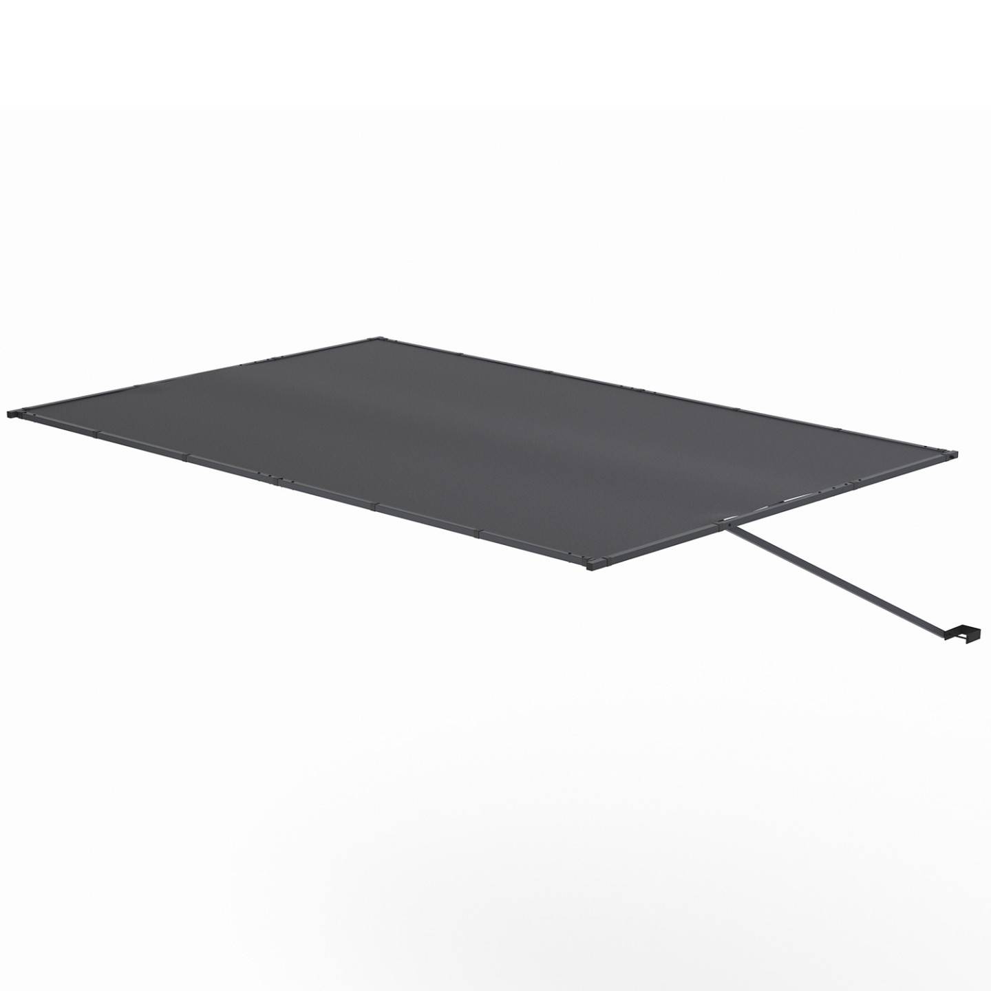 Auvent inclinable et réglable 250 x 150 cm pour pergola toit rétractable gris anthracite - Image 7