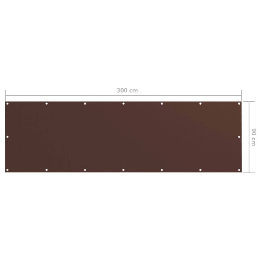 Helloshop26 - Écran de balcon brise pare vue protection confidentialité 90 x 300 cm tissu oxford marron - Imagen 5