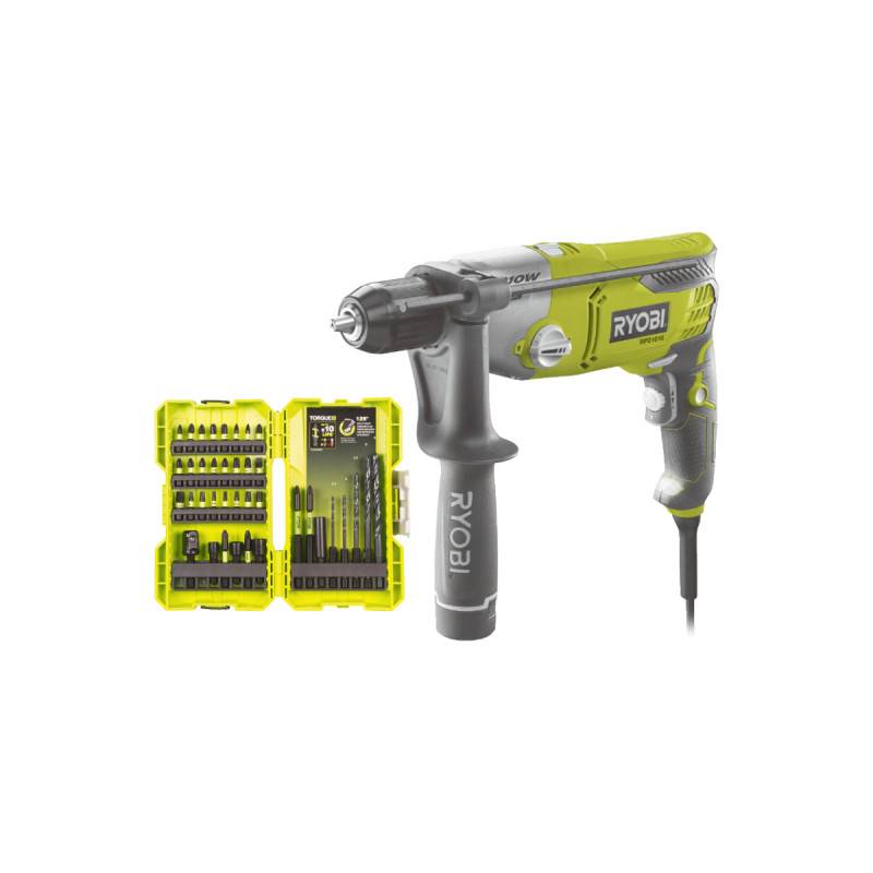Ryobi - Pack RYOBI Perceuse à percussion RPD1010K - 1010W - coffret de 38 accessoires - RAK38DSDI2 - Image 1