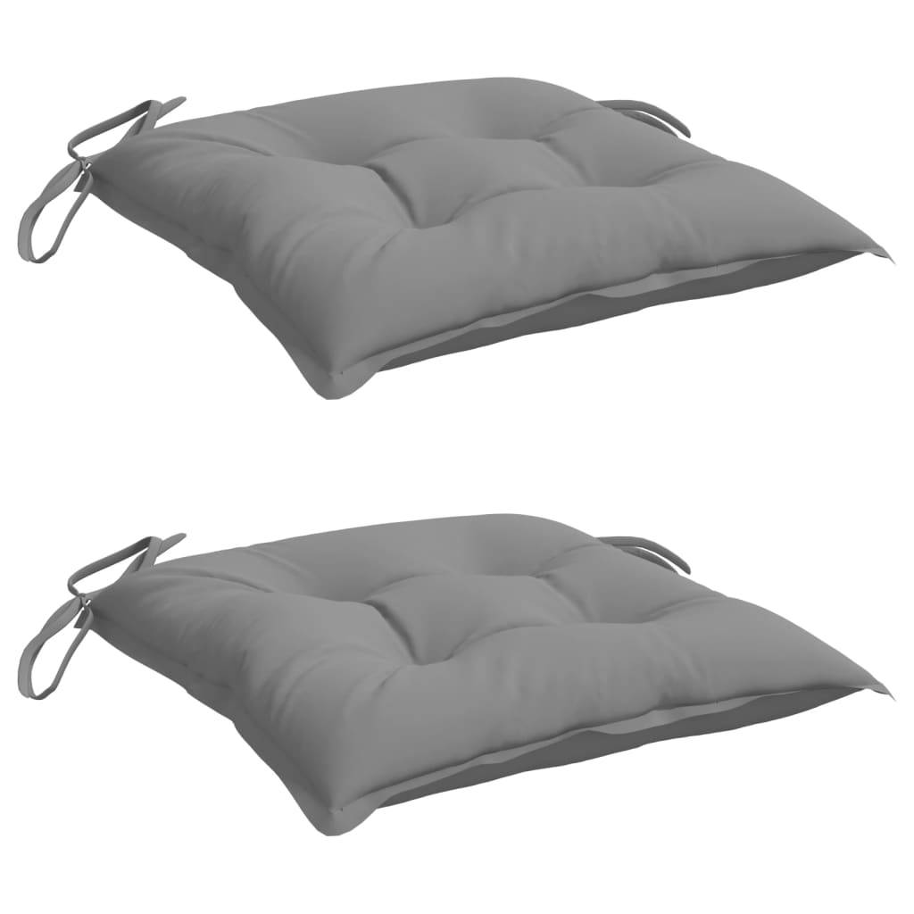 PANGIVO - Lot de 2 coussins de chaise tissu oxford gris 50 x 50 x 7 cm, poids:1.2kg - PANGIVO - Image 3