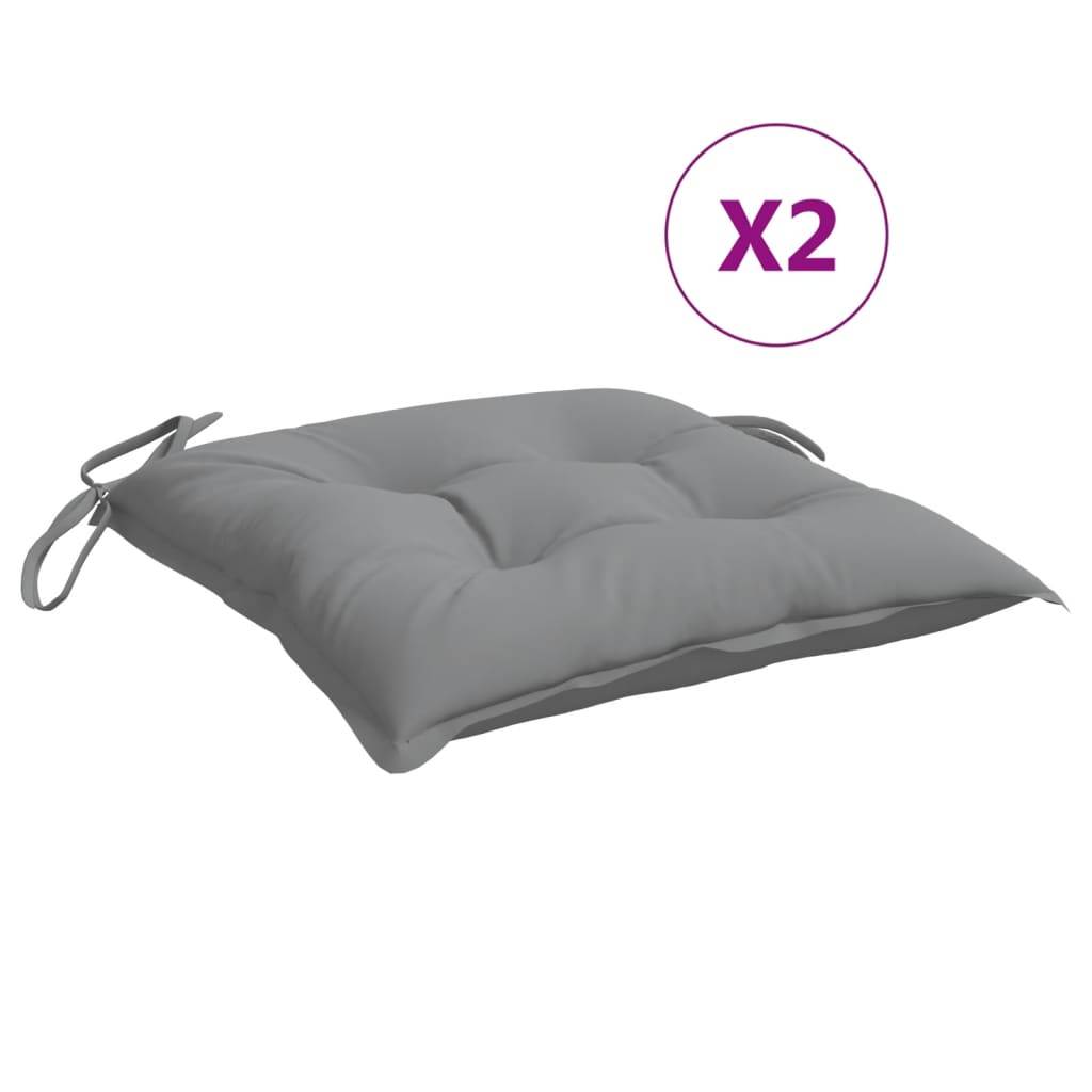 PANGIVO - Lot de 2 coussins de chaise tissu oxford gris 50 x 50 x 7 cm, poids:1.2kg - PANGIVO - Image 2