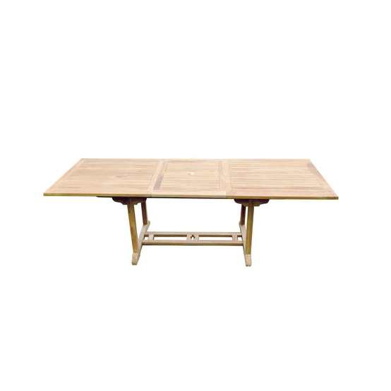 table de jardin rectangle en teck brut 10 places KAJANG - Image 1