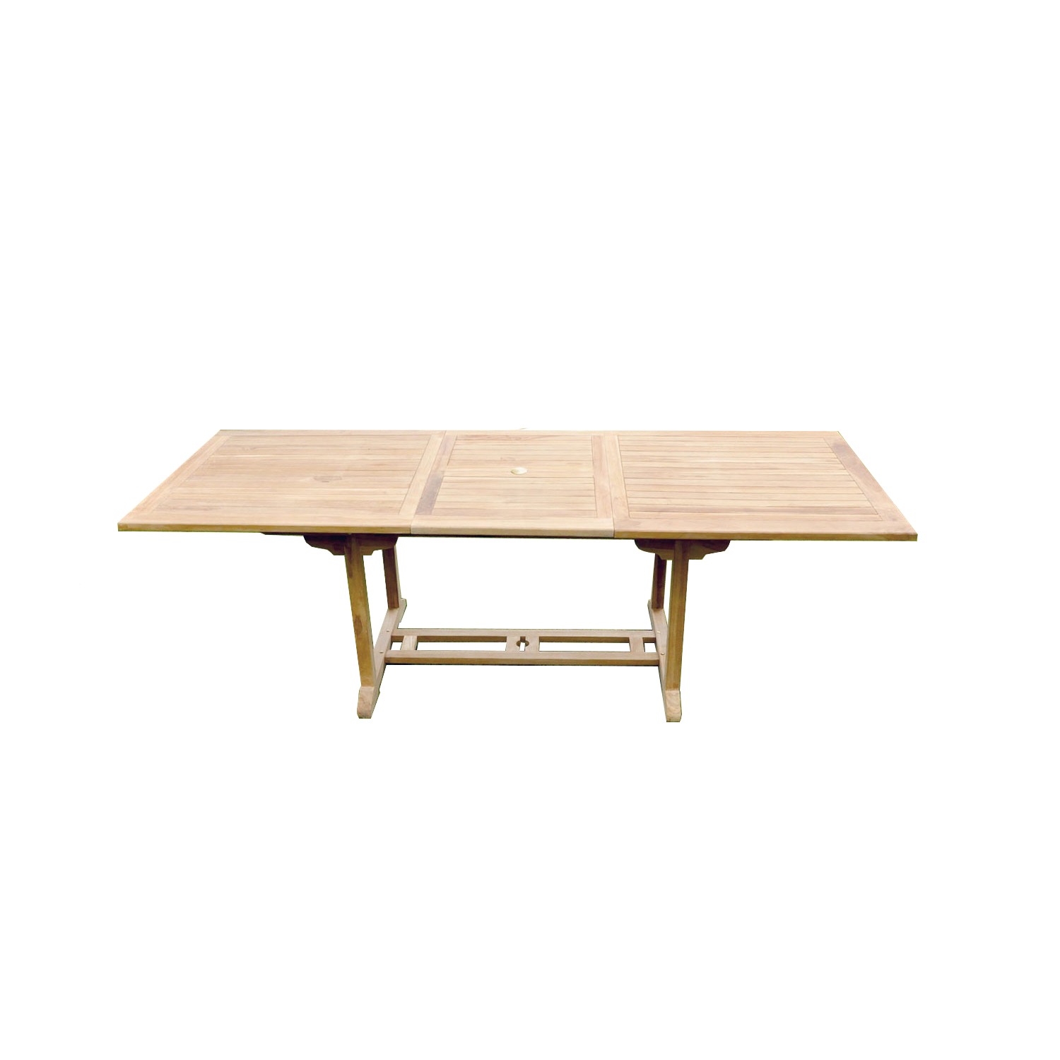 table de jardin rectangle en teck brut 10 places KAJANG - Image 1